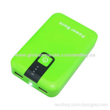 Dual-USB Mobile Power Bank for iPhone with 6,000, 10,000, 12,000, 15,000mAh CapacitiesNew